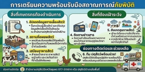 การเตรียมความพร้อมรับมือสถานการณ์ภัยพิบัติ