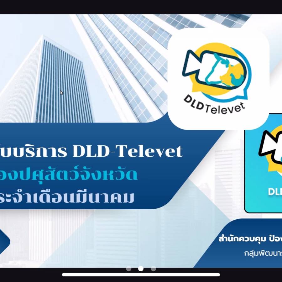 วันที่ 7 เมษายน 2569 ส่วนสุขภาพสัตว์ ร่วมประชุมติดตามการใช้งานระบบบริการสัตวแพทย์ทางไกลของกรมปศุสัตว์ (DLD Televet)ผ่านระบบ online