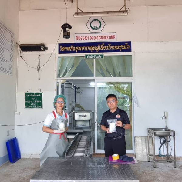สำนักงาน​ปศุสัตว์จังหวัดชุมพร ดำเนินการเก็บตัวอย่างน้ำนมดิบ